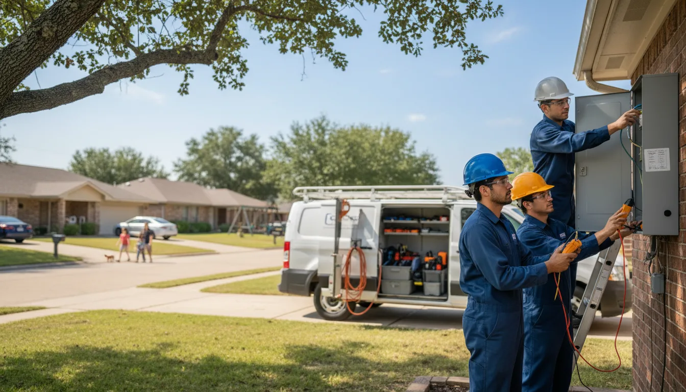Certified electrician providing emergency electrical services in Masterson, TX